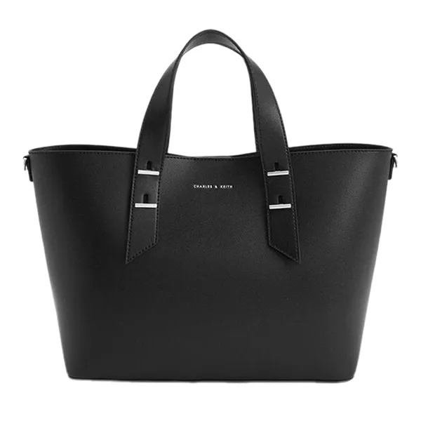 Túi Xách Tay Nữ Charles & Keith Hobo Double Handle Black CK2-50782047-5_BLACK Màu Đen
