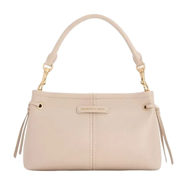 Túi Xách Tay Nữ Charles & Keith Noane Trapezoid Handbag Gray And White CK2-50671788_OAT Màu Xám Trắng
