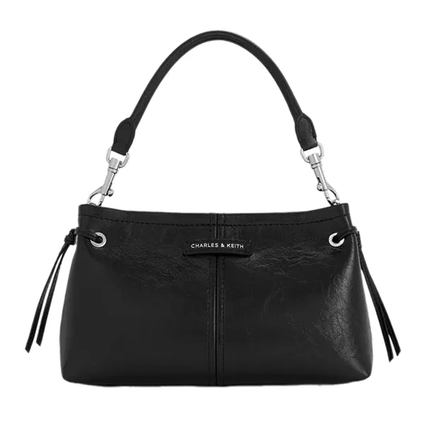 Túi Xách Tay Nữ Charles & Keith Noane Trapezoid Handbag Noir CK2-50671788_NOIR Màu Đen