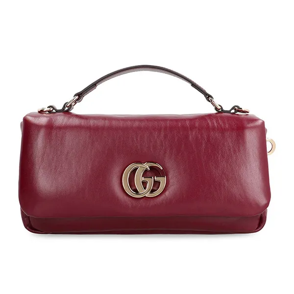 Túi Xách Tay Nữ Gucci Small GG Milano Handbag Màu Đỏ Thẫm