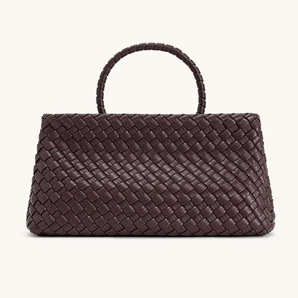 Túi Xách Tay Nữ JW Pei Elora Woven Tote Bag Deep Burgundy Màu Đỏ Burgundy