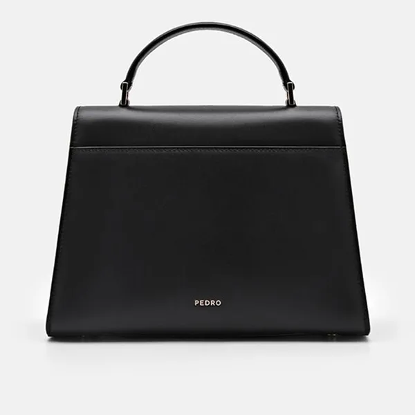 Túi Xách Tay Nữ Pedro Icon Leather Trapezoid Handbag Black PW2-56390043_BLACK Màu Đen