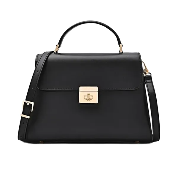 Túi Xách Tay Nữ Pedro Icon Leather Trapezoid Handbag Black PW2-56390043_BLACK Màu Đen