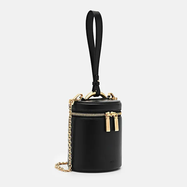 Túi Xách Tay Nữ Pedro Lia Barrel Cylindrical Handbag Black PW2-75210183_BLACK Màu Đen