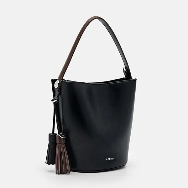 Túi Xách Tay Nữ Pedro Mini Tassel Bucket Bag PW2-15060015 Black Màu Đen