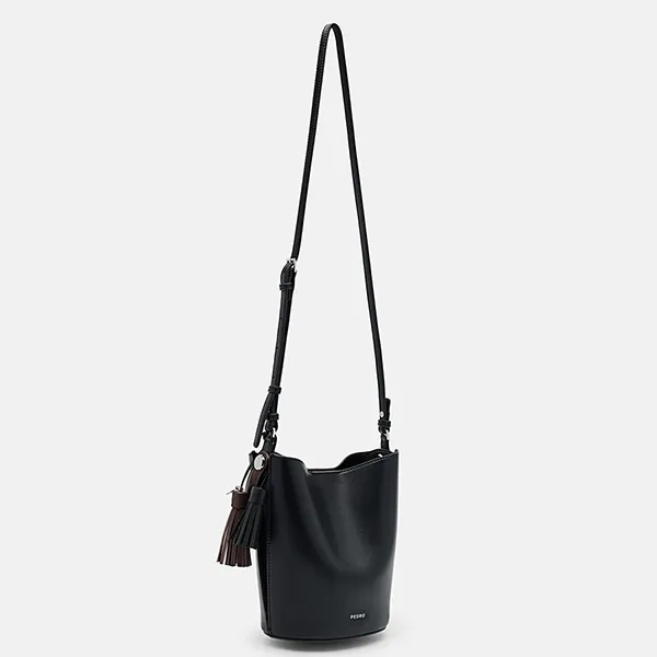 Túi Xách Tay Nữ Pedro Mini Tassel Bucket Bag PW2-15060015 Black Màu Đen