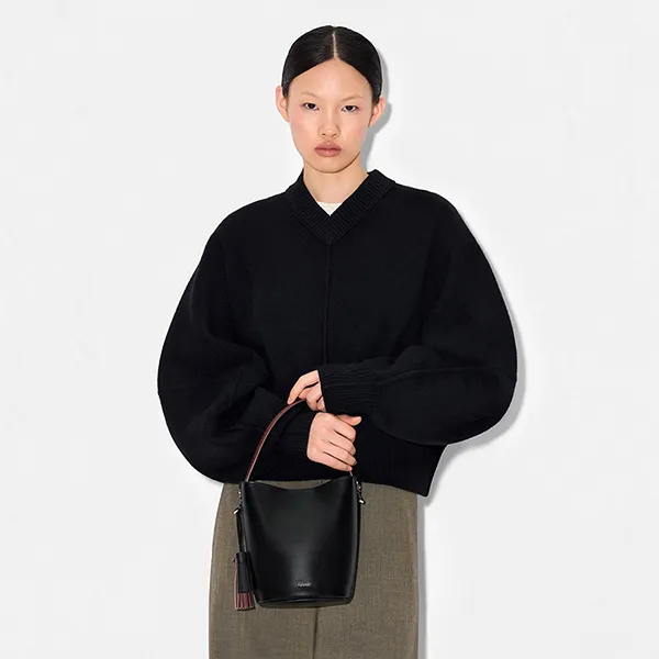 Túi Xách Tay Nữ Pedro Mini Tassel Bucket Bag PW2-15060015 Black Màu Đen