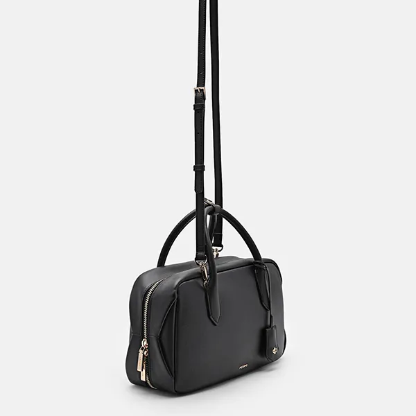 Túi Xách Tay Nữ Pedro Rectangular Leather Handbag Black PW2-65060009_BLACK Màu Đen