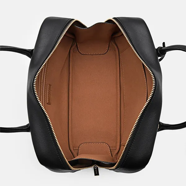 Túi Xách Tay Nữ Pedro Rectangular Leather Handbag Black PW2-65060009_BLACK Màu Đen