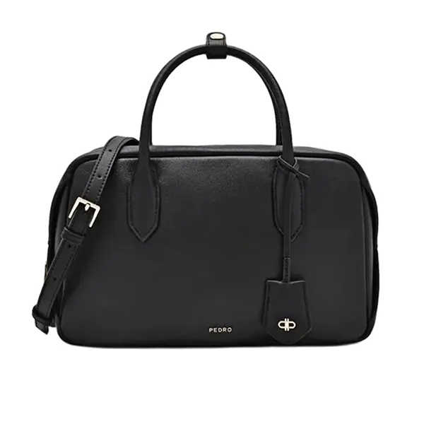 Túi Xách Tay Nữ Pedro Rectangular Leather Handbag Black PW2-65060009_BLACK Màu Đen
