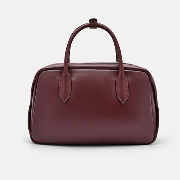 Túi Xách Tay Nữ Pedro Rectangular Leather Handbag Burgundy Red PW2-65060009_WINE Màu Đỏ Burgundy