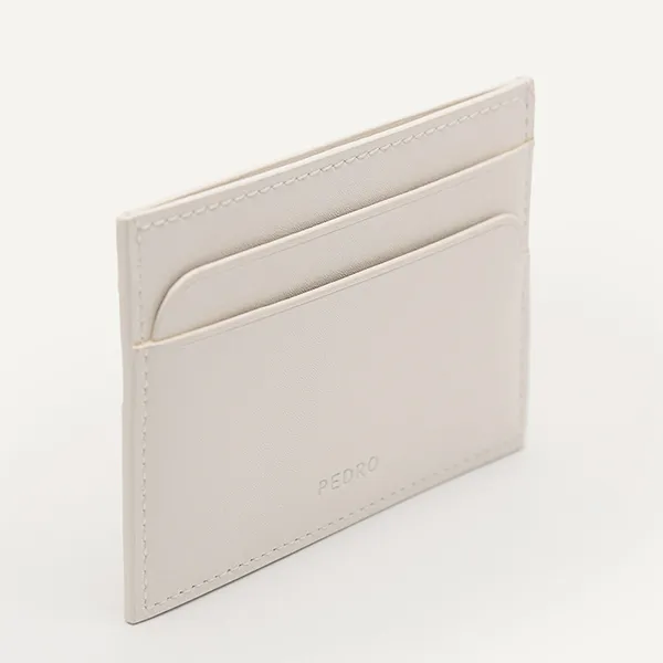 Ví Đựng Thẻ Nữ Pedro Icon Mini Leather Card Holder PW4-25940026 Chalk Màu Trắng