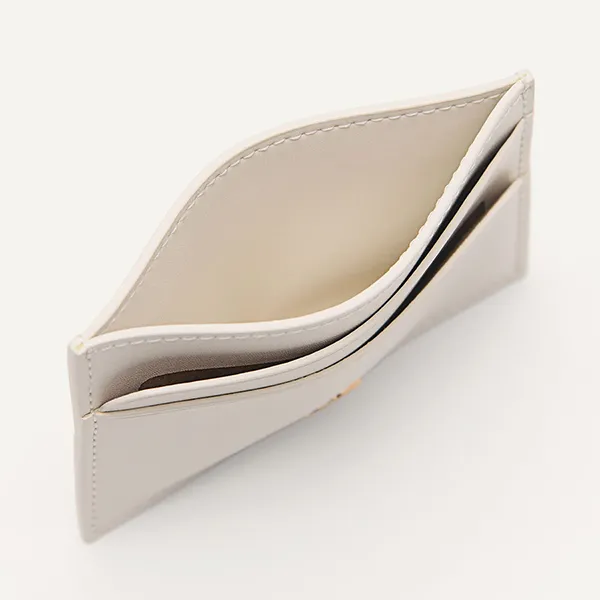 Ví Đựng Thẻ Nữ Pedro Icon Mini Leather Card Holder PW4-25940026 Chalk Màu Trắng