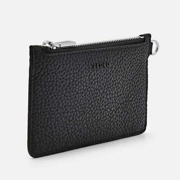 Ví Đựng Thẻ Nữ Pedro Studio Leather Card Holder PW4-26500015 Black Màu Đen