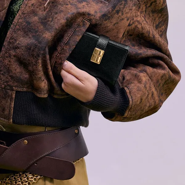 Ví Nữ Charles & Keith CNK Acelynn Belted Small Wallet - Black CK6-10701637_BLACK_XXS Màu Đen