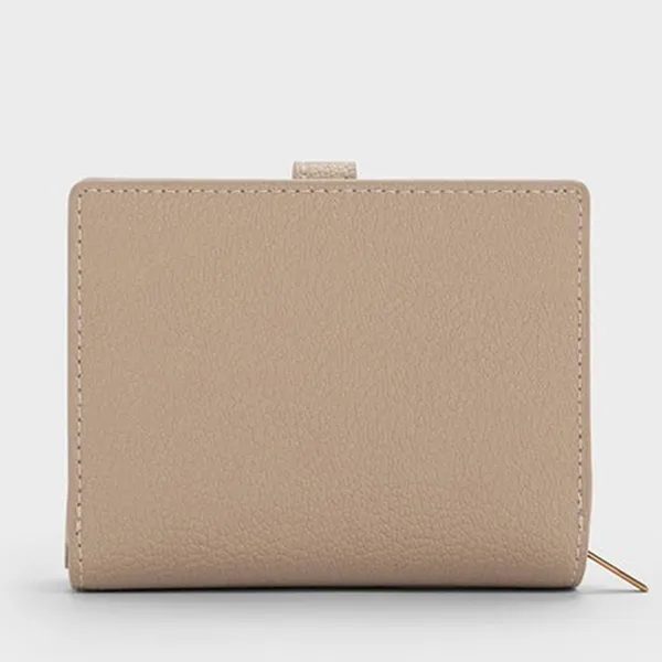 Ví Nữ Charles & Keith CNK Allyn Small Wallet CK6-10840621_TAUPE_XXS Màu Taupe