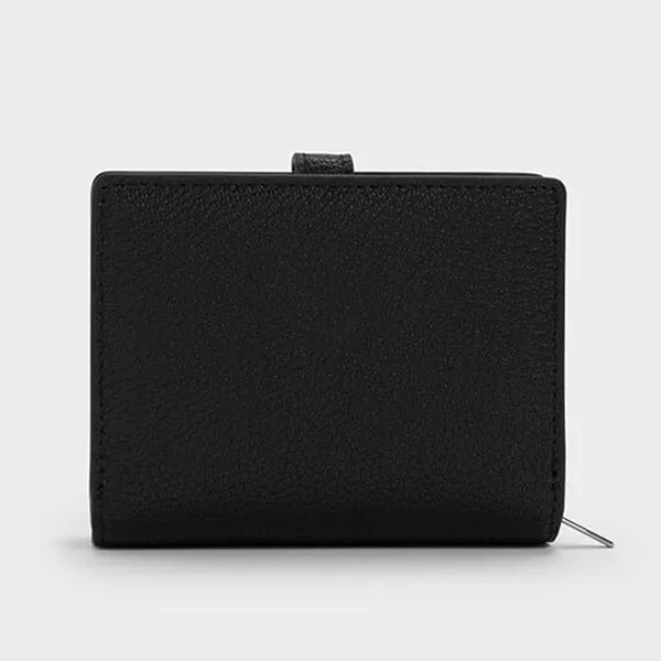 Ví Nữ Charles & Keith CNK Allyn Small Wallet - Noir CK6-10840621_NOIR_XXS Màu Đen