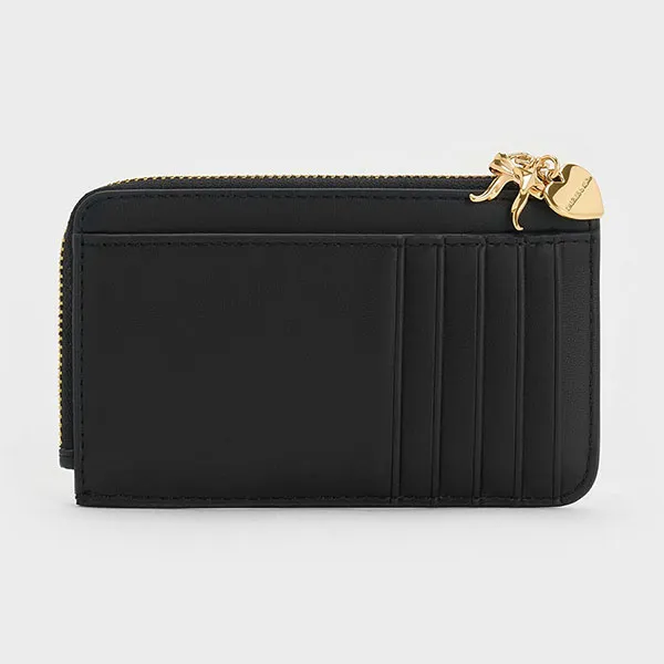 Ví Nữ Charles & Keith CNK Arrietty Quilted - Black CK6-50770711 Màu Đen