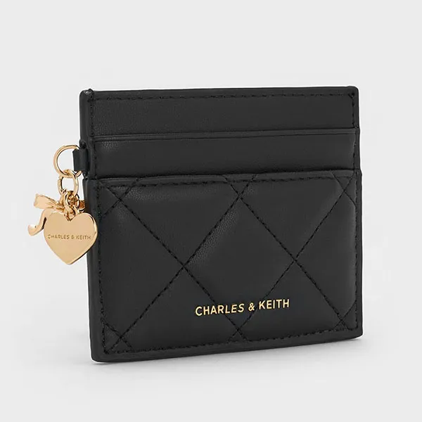 Ví Nữ Charles & Keith CNK Arrietty Quilted - Black CK6-50770712 Màu Đen