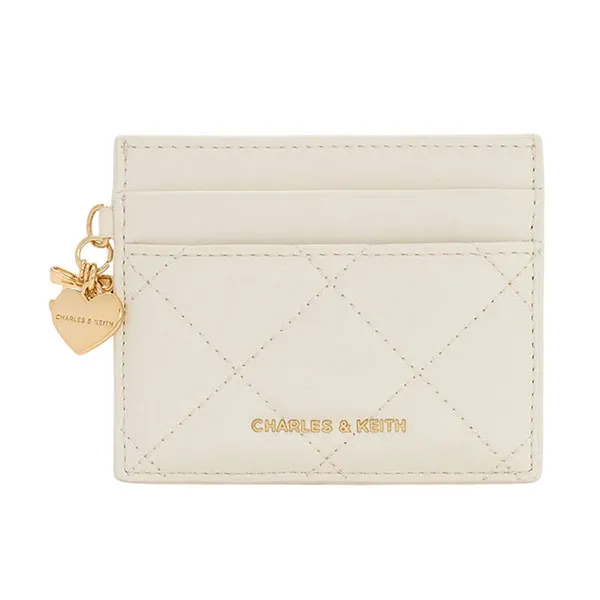 Ví Nữ Charles & Keith CNK Arrietty Quilted - Cream Wallet CK6-50770712 Màu Cream