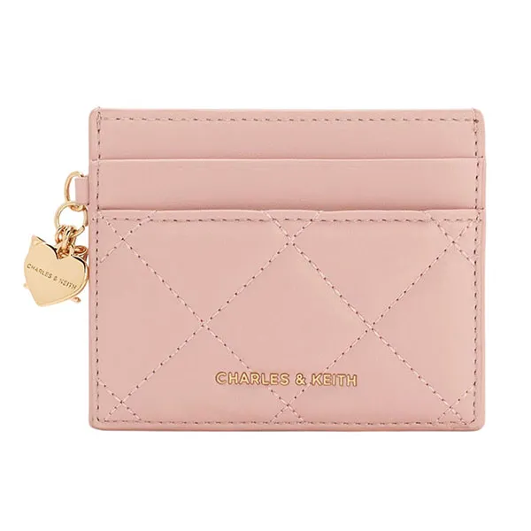 Ví Nữ Charles & Keith CNK Arrietty Quilted - Light Pink CK6-50770712 Màu Hồng Nhạt