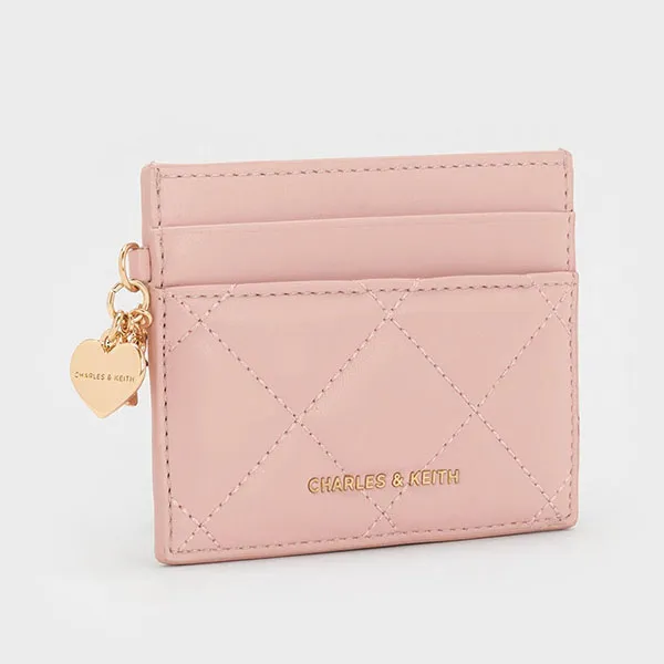 Ví Nữ Charles & Keith CNK Arrietty Quilted - Light Pink CK6-50770712 Màu Hồng Nhạt