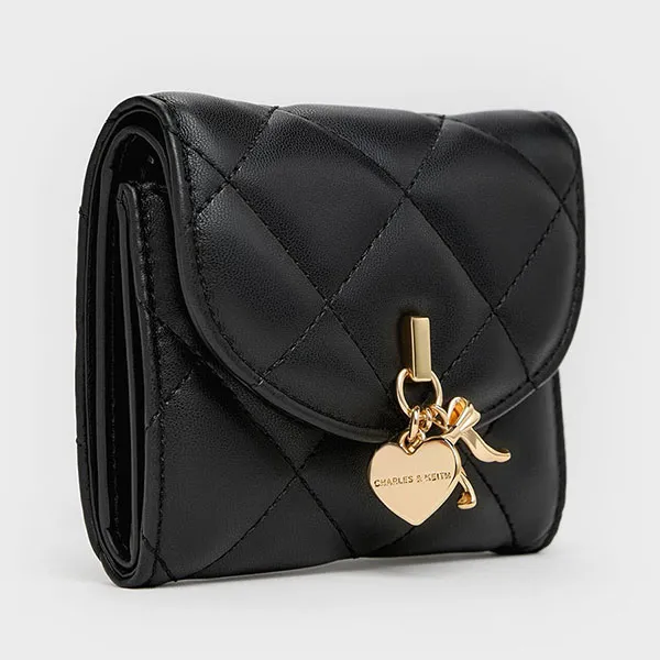 Ví Nữ Charles & Keith CNK Arrietty Quilted Noir CK6-10770710 Màu Đen