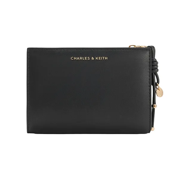 Ví Nữ Charles & Keith CNK Everleigh Foldable Short Wallet Black CK6-10681184_BLACK Màu Đen
