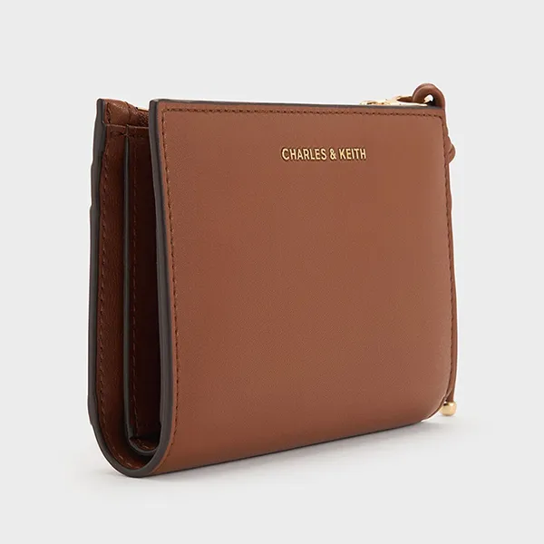 Ví Nữ Charles & Keith CNK Everleigh Foldable Short Wallet Chocolate CK6-10681184_CHOCO Màu Nâu Chocolate