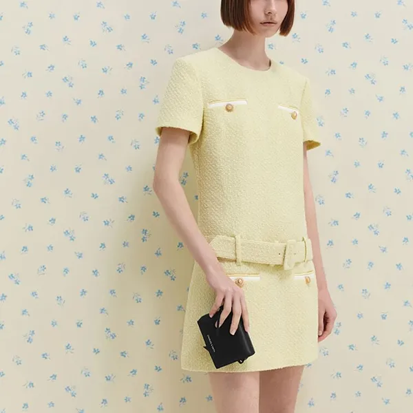 Ví Nữ Charles & Keith CNK Hazel Bow Small Wallet - Noir CK6-30770717_NOIR_XXS Màu Đen