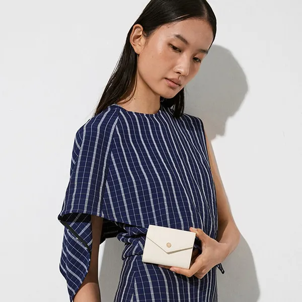 Ví Nữ Charles & Keith CNK Marlowe Short Envelope Wallet CK6-11200017 Cream Màu Trắng Kem