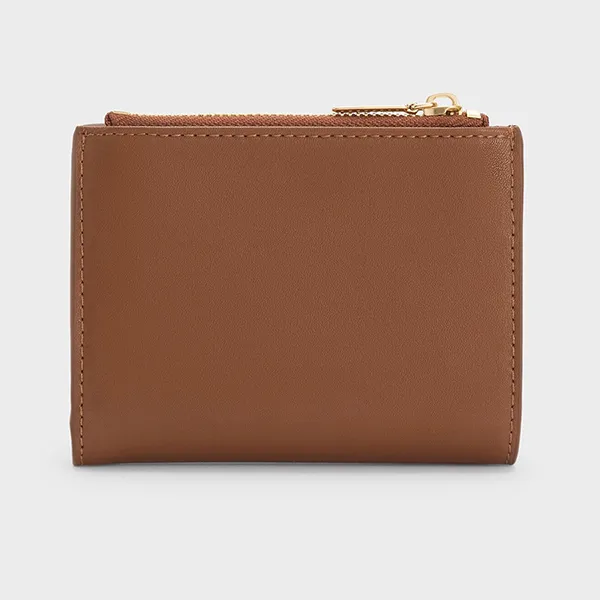 Ví Nữ Charles & Keith CNK Midori Geometric Chocolate CK6-10770628_CHOCO Màu Nâu Chocolate