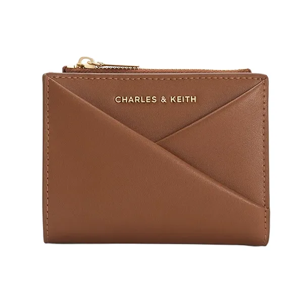 Ví Nữ Charles & Keith CNK Midori Geometric Chocolate CK6-10770628_CHOCO Màu Nâu Chocolate