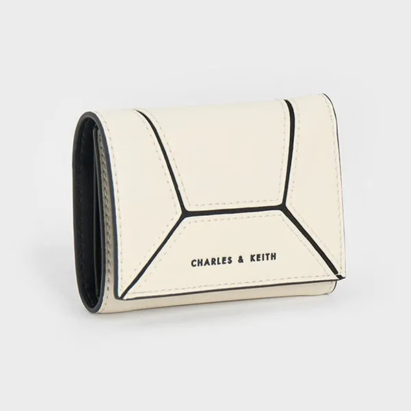 Ví Nữ Charles & Keith CNK Nasrin Geometric Wallet Multiple Colors CK6-10770623_MULTI Màu Trắng Đen