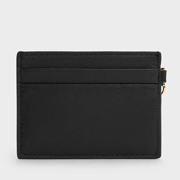 Ví Nữ Charles & Keith CNK Scottie Card Holder - Black CK6-50770731_BLACK_XXS Màu Đen