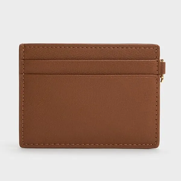 Ví Nữ Charles & Keith CNK Scottie Card Holder - Chocolate CK6-50770731_CHOCO_XXS Màu Nâu