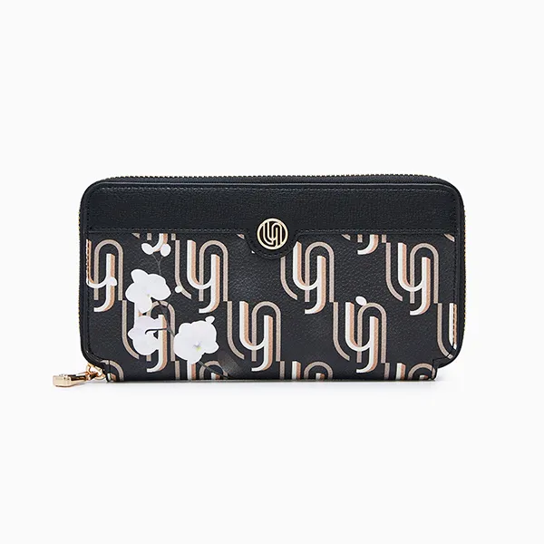 Ví Nữ Lyn Ivy Infinite Long Wallets - Printed Black L26CWWA055 Màu Đen