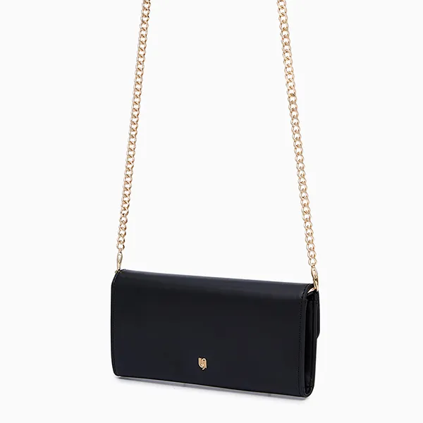 Ví Nữ Lyn Voda Infinite Long Wallets On Chain - Black L26CWWB005 Màu Đen