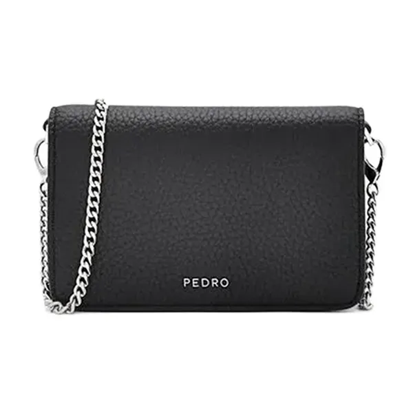 Ví Nữ Pedro Embossed Leather Folding Long Wallet Black PW4-15940101_BLACK Màu Đen