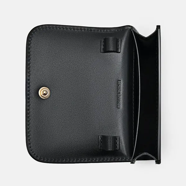 Ví Nữ Pedro Icon Leather Bi-Fold Card Holder Black PW4-25940034-1_BLACK Màu Đen