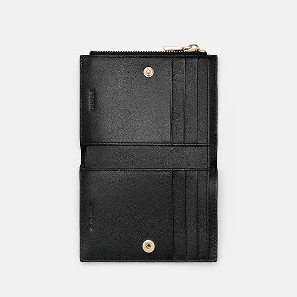 Ví Nữ Pedro Leather Bi-Fold Wallet - Black PW4-15940099_BLACK_CP Màu Đen