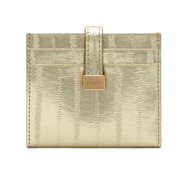 Ví Nữ Pedro Leather Folding Card Holder Gold PW4-25940032-2_GLD.EX Màu Vàng Gold