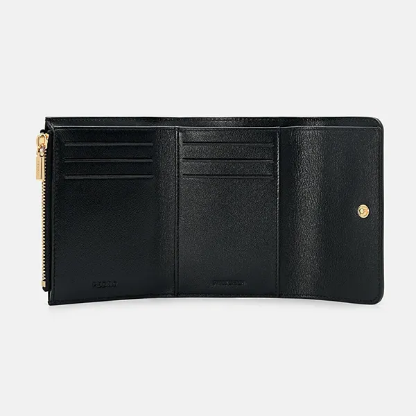 Ví Nữ Pedro Leather Tri-Fold Wallet - Black PW4-15940100_BLACK_CP Màu Đen