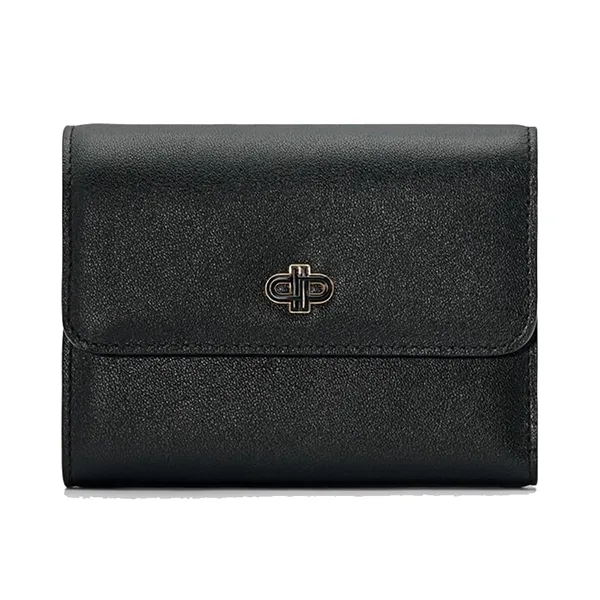 Ví Nữ Pedro Leather Tri-Fold Wallet - Black PW4-15940100_BLACK_CP Màu Đen