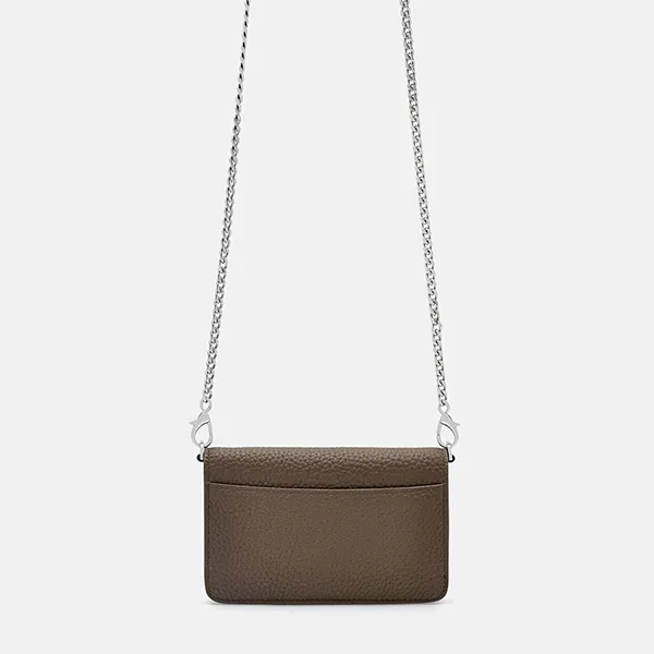 Ví Nữ Pedro Long Folding Wallet Embossed Leather Dark Grey Brown PW4-15940101_DK.TAU Màu Nâu