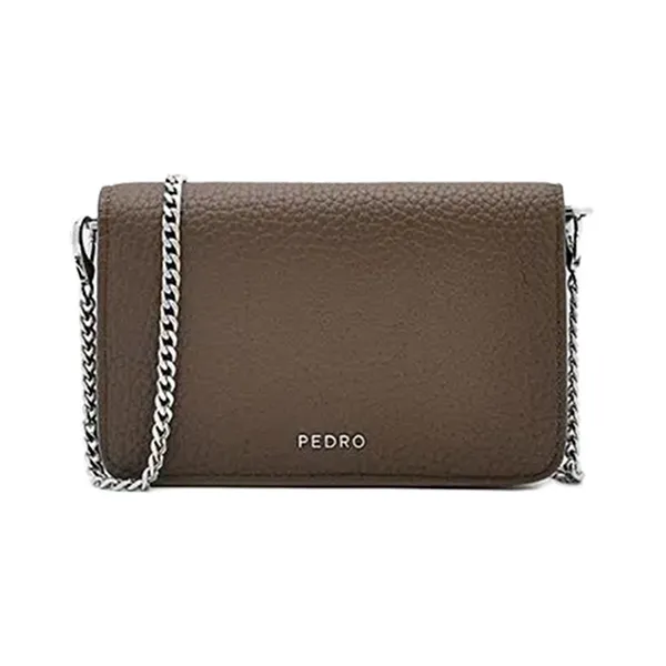 Ví Nữ Pedro Long Folding Wallet Embossed Leather Dark Grey Brown PW4-15940101_DK.TAU Màu Nâu