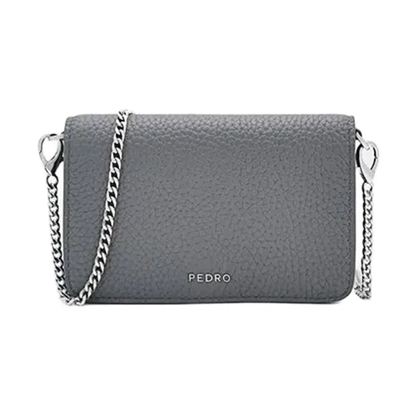 Ví Nữ Pedro Long Folding Wallet Embossed Leather Gray PW4-15940101_GREY Màu Xám