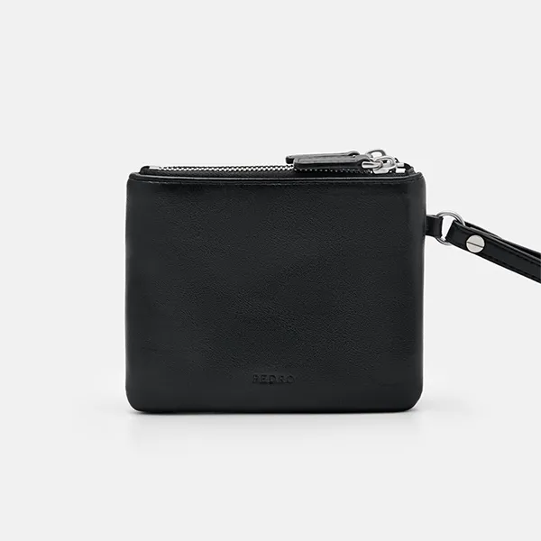 Ví Nữ Pedro Ruched Mini Square Wallet Black PW4-95940012_BLACK Màu Đen