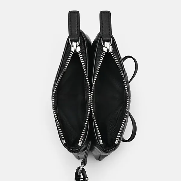 Ví Nữ Pedro Ruched Mini Square Wallet Black PW4-95940012_BLACK Màu Đen