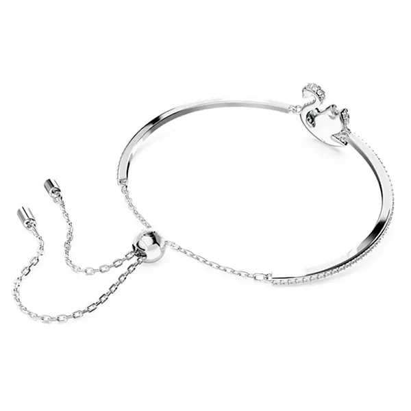 Vòng Đeo Tay Nữ Swarovski Iconic Swan Bangle Mạ Rhodium Màu Xanh Dương